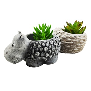 Pots <span class=keywords><strong>de</strong></span> fleurs décoratifs en ciment mat faits à <span class=keywords><strong>la</strong></span> main, écologiques, motif dessin animé, vente en gros pour <span class=keywords><strong>la</strong></span> maison, le <span class=keywords><strong>jardin</strong></span> et le <span class=keywords><strong>salon</strong></span>, prix abordable - Product Image 2