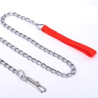 Laisse pour chien en fer durable avec collier, ensemble anti-morsure, chaîne métallique, câble de fixation, fournitures pour animaux de compagnie en gros