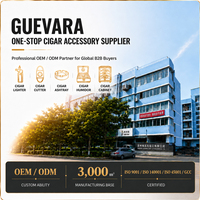 Boîte à cigares GUEVARA ODM OEM avec logo personnalisé, en bois de cèdre grain d'autruche, double couche, grande capacité, boîte cadeau pour cigares, vente en gros
