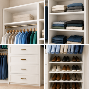 Armoire de chambre à coucher avec tiroirs centraux et étagère à chaussures, armoire de <span class=keywords><strong>rangement</strong></span> moderne de luxe en couleur blanche unie - Product Image 3
