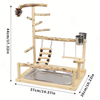 Perchoir en bois naturel pour perroquet, branche non traitée, bâton de perchoir pour oiseaux, à fixer sur cage, convient aux ara, gris africain, cockatiel, conure, budgerigar