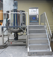 Cuve de mélange chauffée à la vapeur électrique avec homogénéisateur 500L 1000L, machine émulsifiante et homogénéisatrice pour la fabrication de savon liquide