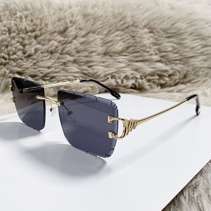 Frameless Oceanic Square Sunglasses 2024 Versatile Eyewear