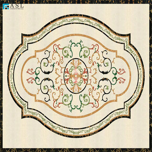 Piastrelle in Marmo Naturale per Hall di Hotel, Pavimentazione in Pietra con Motivo a Medaglione Personalizzato, Prezzo al <span class=keywords><strong>Metro</strong></span> <span class=keywords><strong>Quadrato</strong></span> - Product Image 2