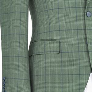 <span class=keywords><strong>Costume</strong></span> en laine mélangée à carreaux verts sur <span class=keywords><strong>mesure</strong></span>, <span class=keywords><strong>costume</strong></span> sur <span class=keywords><strong>mesure</strong></span> pour hommes, pantalon, costumes d'affaires décontractés personnalisés pour hommes, 2 pièces - Product Image 4