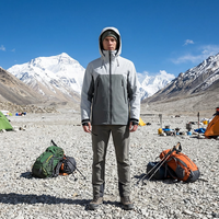 Veste imperméable à capuche pour homme, coupe-vent, colorblock, pour la randonnée en montagne, le camping, le ski et le trekking