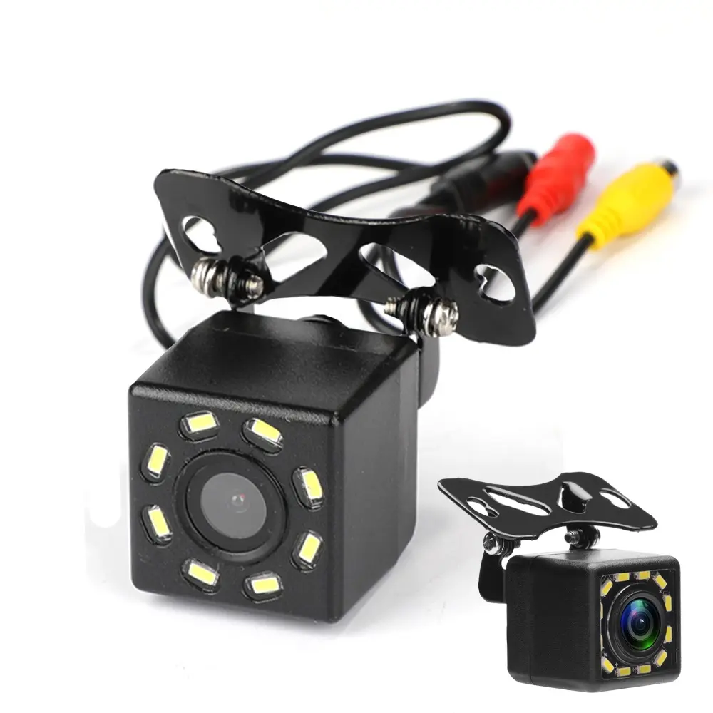 Car Rear View Camera Universal 8 LED Night Vision Backup Parking Reverse Camera Waterproof 170 Wide Angle HD Color Image