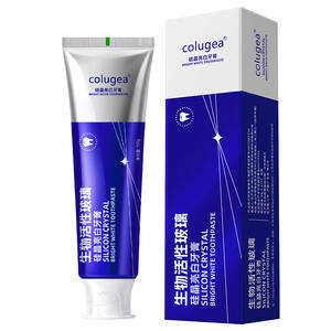 Pasta de dientes blanqueadora Colugea Silicon Crystal Bright White 100g, fórmula blanqueadora bioactiva con vidrio para dientes y encías sensibles - Product Image 1