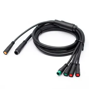 IP67 Ebike Conversion Kit Ebike M8 Julet Cable waterproof 2 PIN 3 PIN 4PIN 5PIN Male Female connector cables