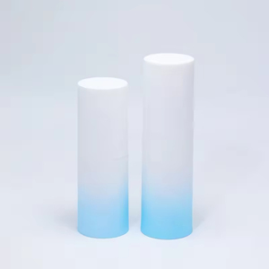 Private Custom 20ml 30ml 50ml <b>Plastic</b> Frost Gradient Blue Pink Vacuum Spray Bottle Cosmetic Emulsion Lotion Airless Pump Bottle - Product Image 4