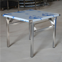 Table à manger rectangulaire pliable moderne en acier pour salle à manger, famille, mariage, réunions, événements