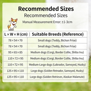 กรงสุนัขเหล็กพร้อมห้องน้ำ สำหรับสุนัขขนาดใหญ่ กลาง เล็ก ใช้ภายในอาคาร ดีไซน์ระบายอากาศ ติดตั้งง่าย เหมาะสำหรับลาบราดอร์/โกลเด้นรีทรีฟเวอร์ - Product Image 6