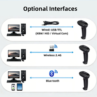 Escáner de Código de Barras Inalámbrico LONVILL SDK API, Desarrollo de Software Personalizable, Integración USB TTL, Conexión por Cable, Bluetooth 2.4G