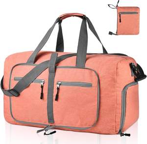 Sac de sport gratuit avec fermeture éclair, imperméable et poche à chaussures isolée pour les voyages de week-end - Product Image 5