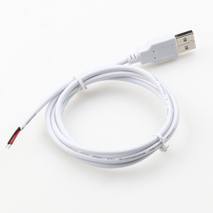 สายชาร์จและถ่ายโอนข้อมูล USB 2.0 แบบปลายเปิด  หุ้มด้วย PVC สีขาว สำหรับงาน DIY อิเล็กทรอนิกส์ - Product Image 1