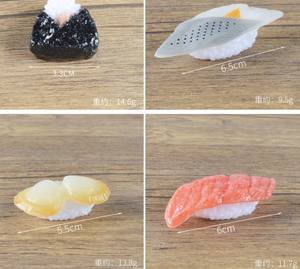 โมเดลซูชิข้าวปั้นปลาแซลมอนญี่ปุ่นเหมือนจริงสำหรับตกแต่ง - Product Image 6