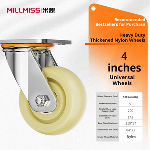 Mittelschwere 3-Zoll-Schwenkrollen für Einkaufswagen, Nylon-Lenkrollen, Industrieräder, Ruedas Rodajas - Product Image 5