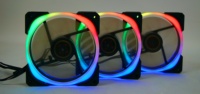 Refroidisseur de processeur pour jeux avec dissipateur thermique en cuivre à double anneau RGB de 120 mm, roulement fluide PWM, 16 lumières LED pour boîtier d'ordinateur, ventilateur de bureau