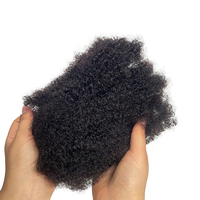 Estensioni di Capelli Afro Ricci Crespi Remy Brasiliani FYD 8~20 pollici 30g, Capelli Umani Sfusi per Treccine e Dreadlock
