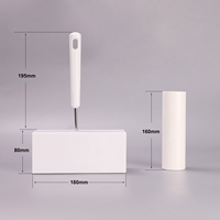Rouleau anti-poils en plastique blanc personnalisé OEM, grand format, pour poils d'animaux, extra collant