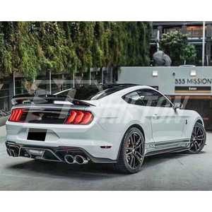 พร้อมส่งจากสหรัฐอเมริกา |   สปอยเลอร์หลังทรง GT500 สำหรับรถฟอร์ดมัสแตง ปี 2015-2017 คาร์บอนไฟเบอร์ 3K ลายทอ เงา - Product Image 6
