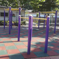 Tapis de sol en caoutchouc Huachi pour salle de sport extérieure, résistant à l'usure, monochrome, épaisseur 15-50 mm, garantie 1 an, utilisation intérieure/extérieure, antichoc