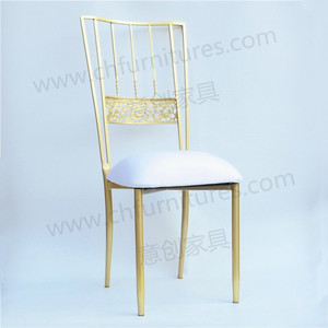 Fournitures de mariage événements utilisés en acier <span class=keywords><strong>doré</strong></span> tiffany <span class=keywords><strong>chaise</strong></span> <span class=keywords><strong>chiavari</strong></span> avec coussin - Product Image 5