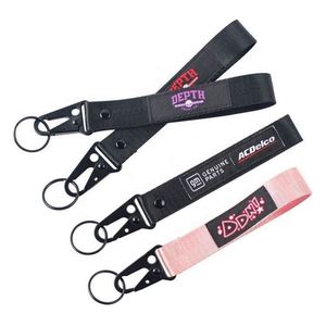 Correa de Muñeca Personalizada de Nailon con Gancho de Águila y Logotipo, Llavero, Correa para Teléfono con Parche Desmontable - Product Image 6