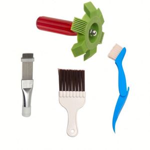 Juego de 4 cepillos limpiadores de persianas y ventiladores de techo con paño suave para eliminación de polvo y peine para aletas de aire acondicionado, set de regalo - Product Image 3