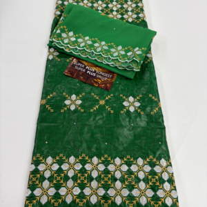 Nouveau Tissu <span class=keywords><strong>Bazin</strong></span> Riche Brodé Africain Magnifique 2025 – 5+2 Yards pour Robe de Soirée Femme - Product Image 1