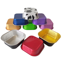 Moule à cupcakes, plaque à pâtisserie, 300 ml, 10 oz, carré, en aluminium, jetable, mini moule en aluminium