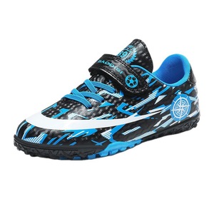 Chaussures de football pour enfants à scratch, tige synthétique, doublure en mesh, semelle extérieure en caoutchouc, semelle intermédiaire en EVA, pour garçons, entraînement et match - Product Image 5
