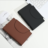 Carnet de notes à feuilles mobiles A6 en cuir PU souple et élégant moderne Carnet de notes de planificateur de Journal de conception magnétique multifonctionnel personnalisé