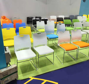 Solid Steel Metal <b>Dining</b> <b>Chair</b> Soft Cushioning <b>Stackable</b> Bow-Shaped Contemporary Design Durable Lightweight Outdoor for Home - Product Image 3