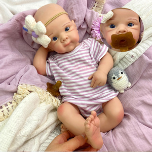 Poupées reborn réalistes en silicone, fabrication directe d'usine, corps entier en silicone souple, 20 pouces, Bettie, poupées bébé fille nouveau-né avec sucette réelle - Product Image 1