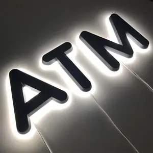 Numero della camera d'albergo personalizzato 3D Led illuminato indirizzo segnaletica numeri civici in acciaio inox camera d'albergo numero di pavimento Led Logo segni