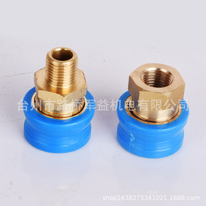 Conector de cobre Sinuoda de 1/4 pulgada con revestimiento de plástico azul para accesorios de máquina de limpieza con pistola de agua - Product Image 3
