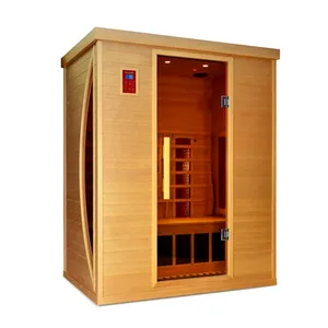 3 Person Infrared Sauna Bath Hot SPA Tubs & Wooden Sauna Room