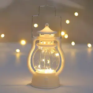 Linterna portátil Retro de poni, decoración de Navidad, luz Led, regalo de ambiente de vacaciones, luz de viento