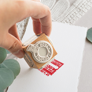 Sellos de madera funcionales creativos para álbum de recortes, herramienta estacionaria escolar para oficina, estamos de goma de madera para uso personal - Product Image 4