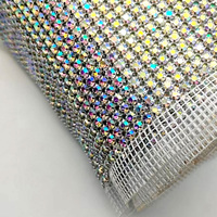 Rollos de Adorno de Diamantes de Imitación de Cristal SS20 de 4.7 Pulgadas de Ancho x 10 Yardas de Largo con 24 Líneas, Banda de Malla de Cristal para Bolsos