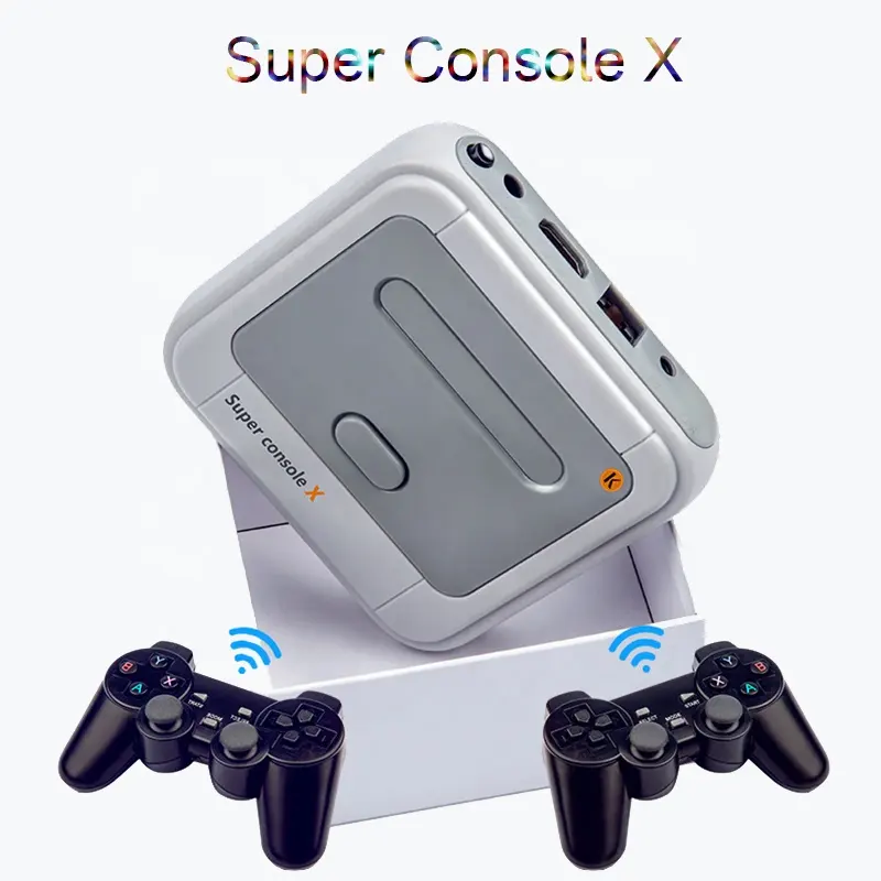 Yeni süper konsolu X dahili 50000 + Retro oyunları çift oyun oyuncuları Retro klasik Video oyunu konsolu