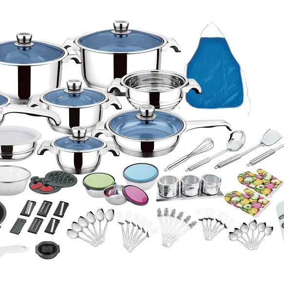 90pcs stainless steel cooking pot cookware set