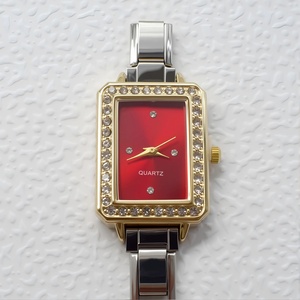 Hot Selling Ladies Quartz Watch Modular Charm Bracelet <b>Square</b> Diamond <b>Set</b> All Match DIY Watch Alloy European American Style - Product Image 4