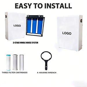 Système de filtration d'eau pour toute la maison BLK-3116 Australie 4,5'' x 20'' à 3 étapes avec pompe et réservoir de pression personnalisés – Vente en gros - Product Image 2