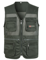 Veste sans manches multi-poches pour homme, vente chaude, pour la photographie, la pêche, la chasse, veste utilitaire décontractée pour les voyages et le camping