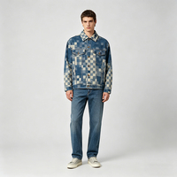 Veste en jean personnalisée de haute qualité, veste vintage de créateur pour homme, taille plus, streetwear, vestes en jean pour homme