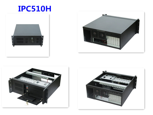 Factory Direct IPC510H 4U Industrial Steel Rackmount Chassis - 2x3.5" HDD, 2x5.25" ODD, ATX/Redundant PSU, 7 PCI Slots