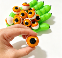 Maßgefertigte Wollfilz-Augenbälle, Filzkugeln für Halloween-Dekoration, Geisterhaus-Deko, Geschenkbox-Füller, Individuelle Farbe & Größe