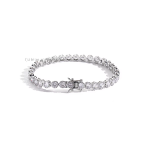 New 4mm Bag With Tennis <b>Bracelet</b>, Simple Men's Jewelry Tanjing Fashion Lijing Necklace - Product Image 5
